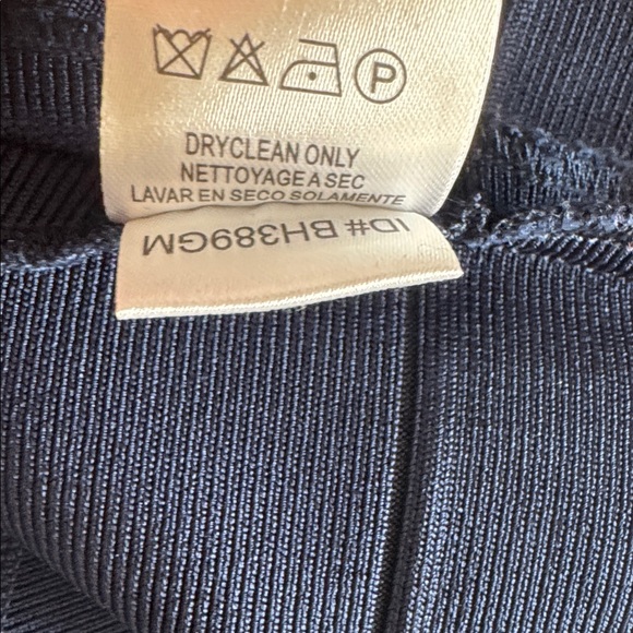 Herve Leger Navy Blue Scoop Neck Mini Sleeveless Bandage Dress size S - Picture 10 of 11